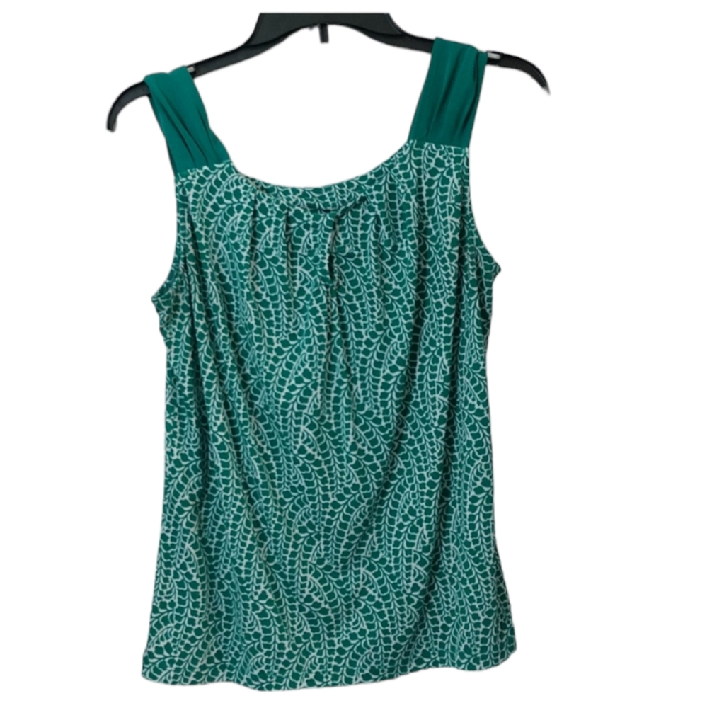 New York and Company Green & White Top sz XS